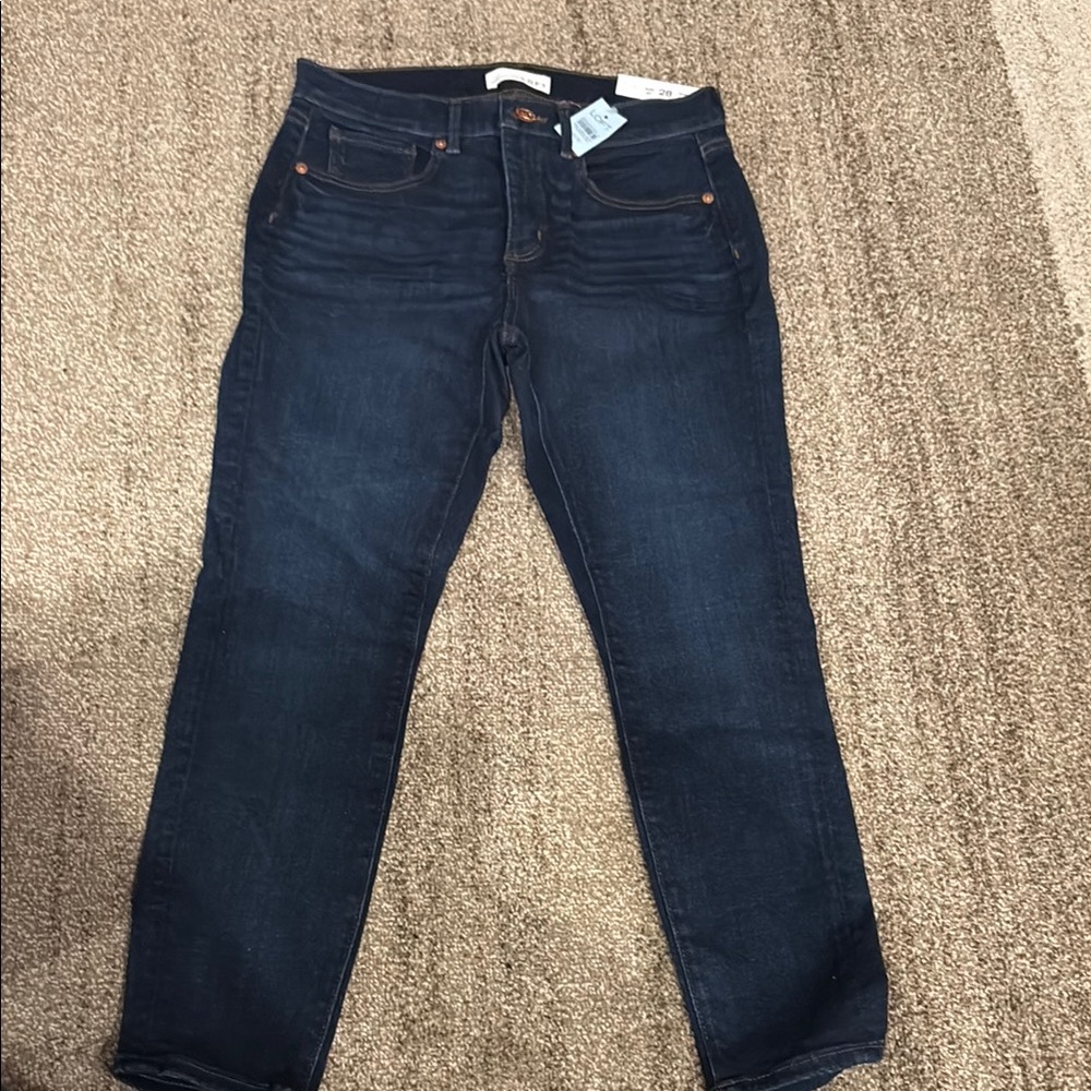 LOFT  Dark Blue Skinny Jeans  Medium Dark Wash